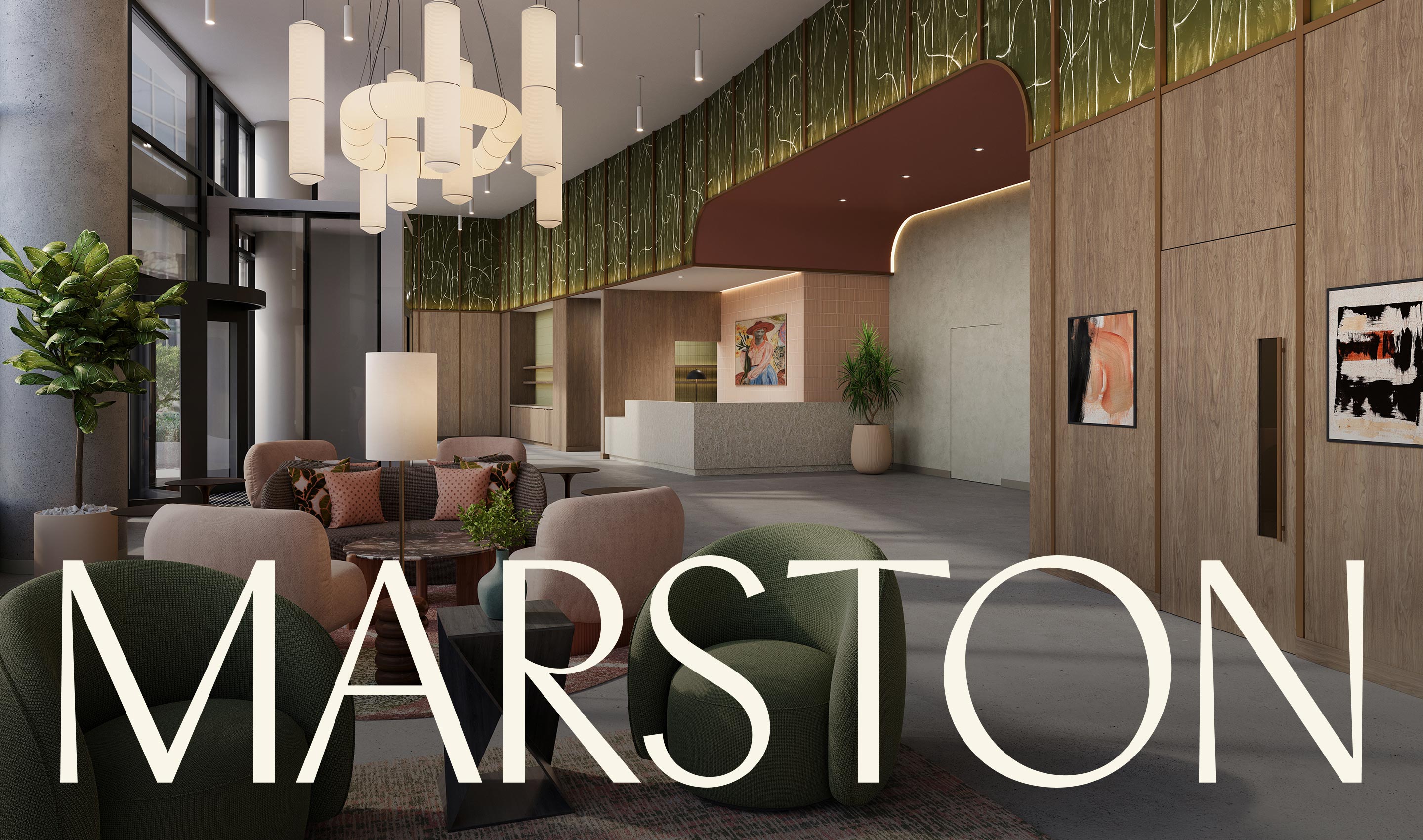 Rendering of Marston Music Row, a luxury residential property in Nashville