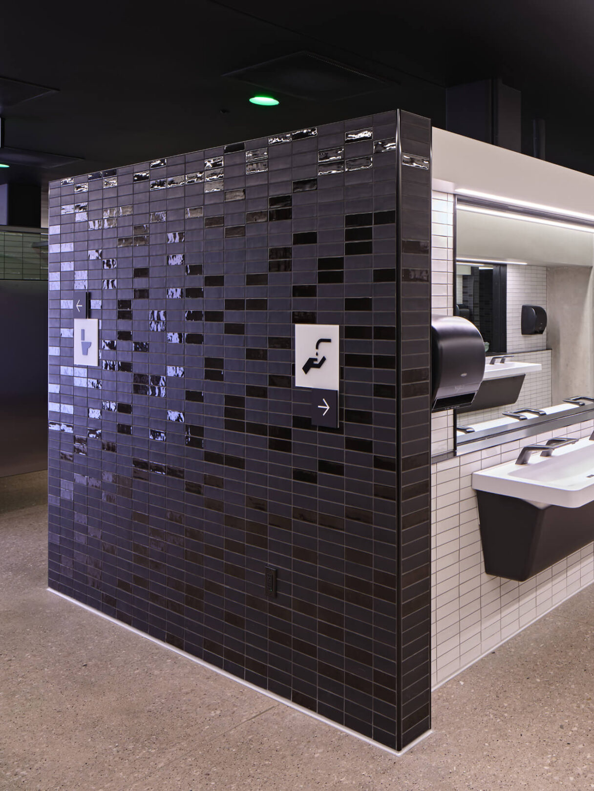 Acrisure Amphitheater restroom signage design