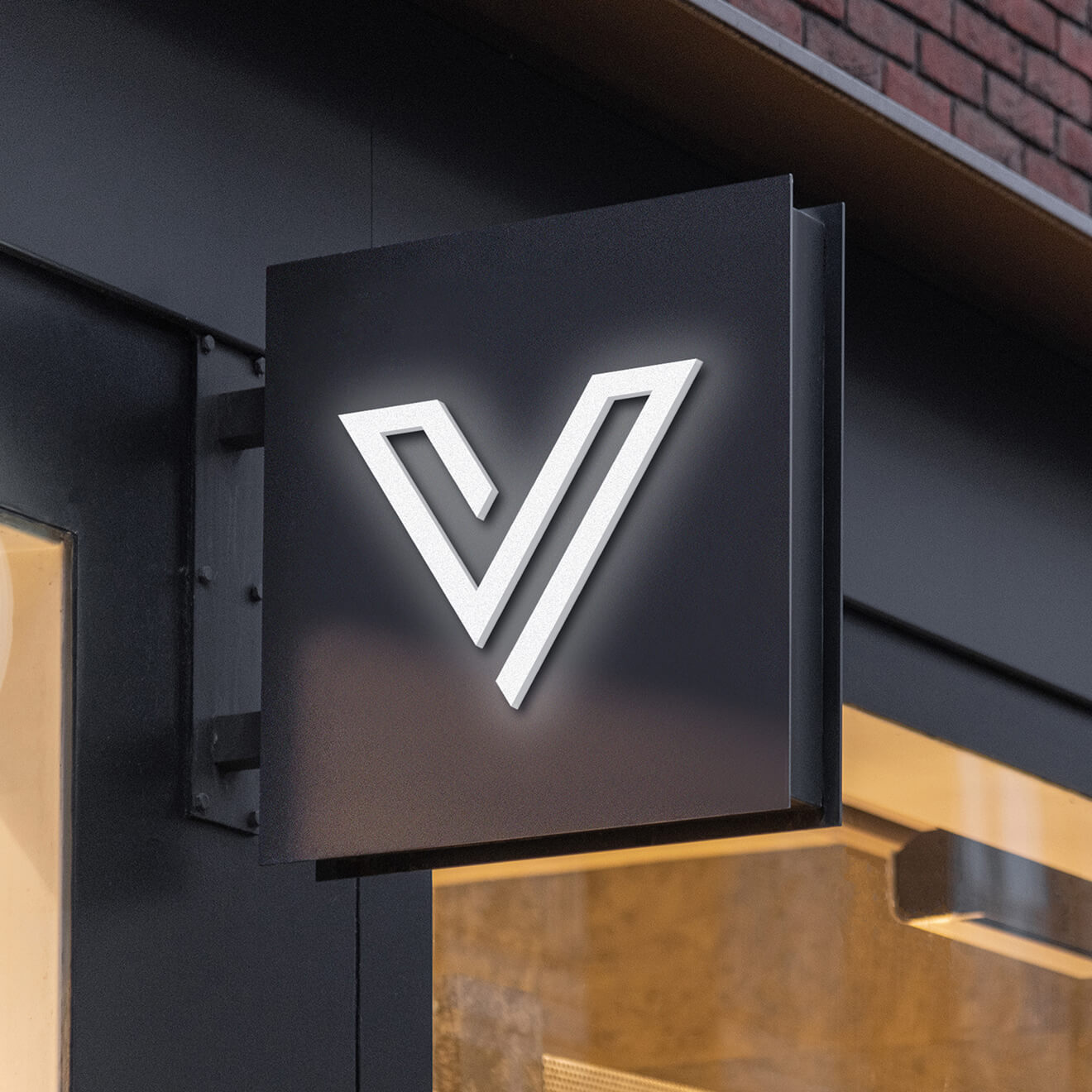 An illuminated exterior sign for a luxury residential property in St Petersburg, Florida