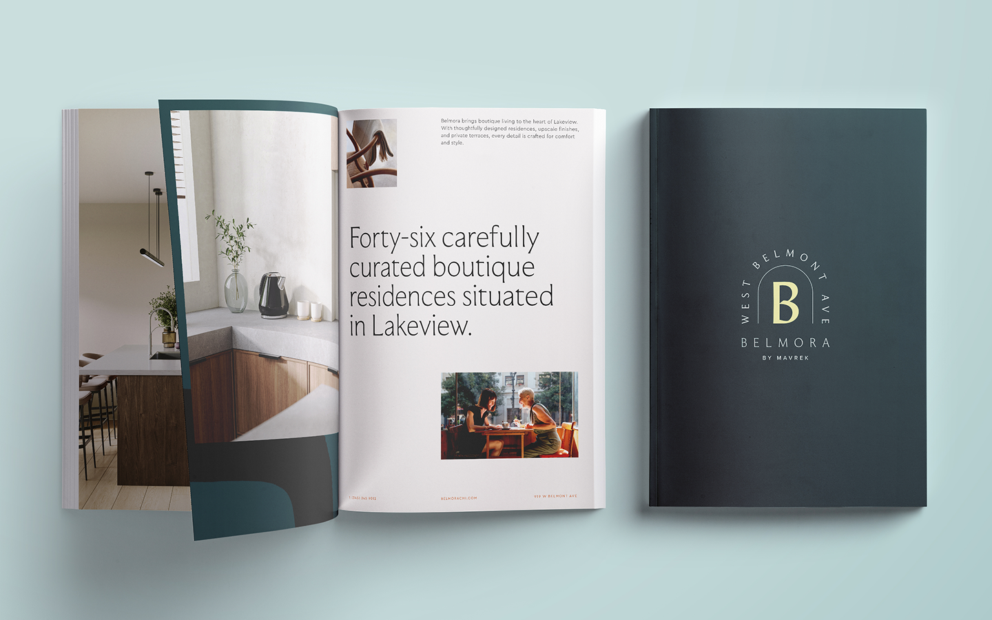 magazine spread for the Belmora development in Chicago