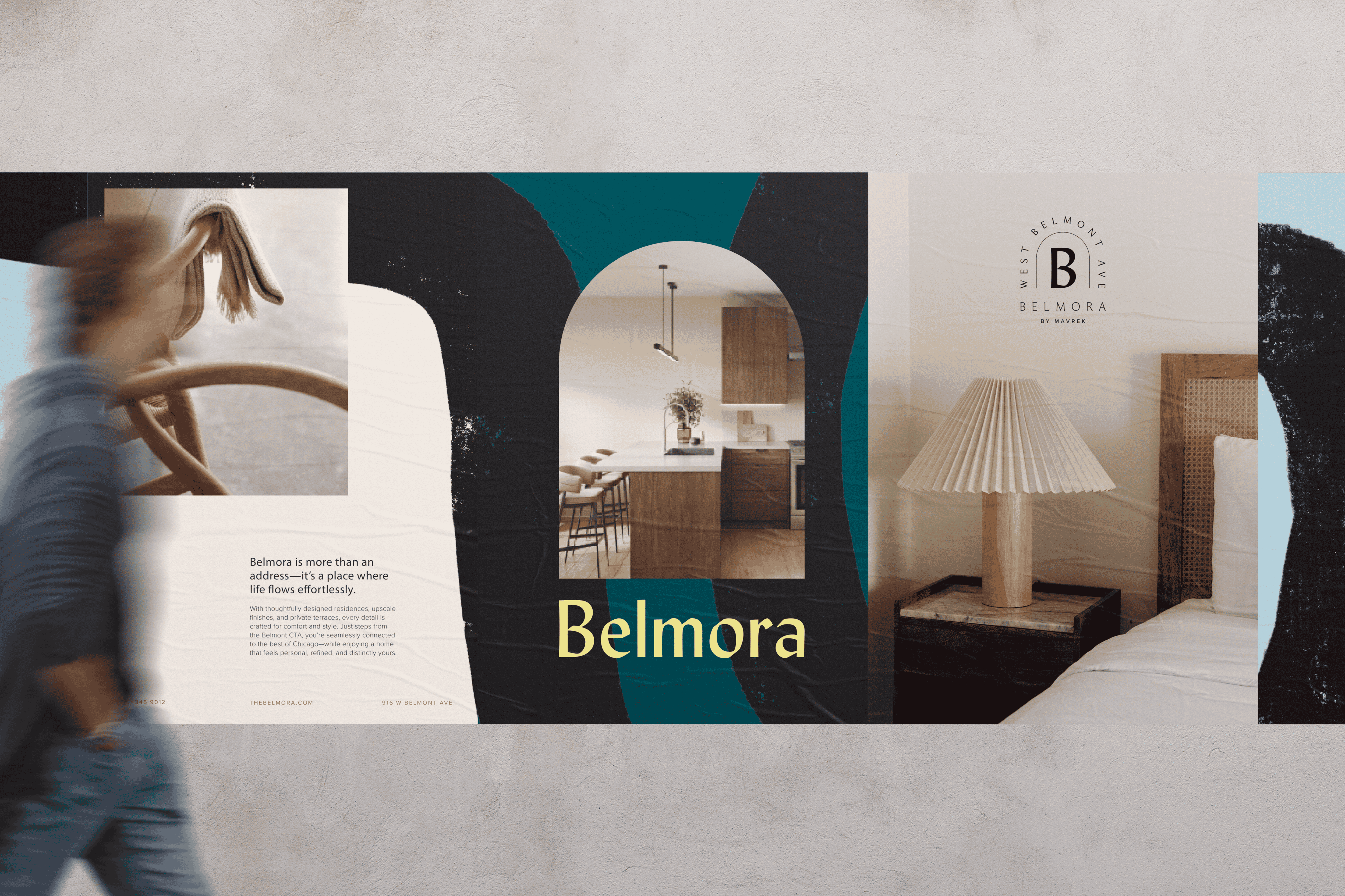 posters advertising the Belmora development in Chicago