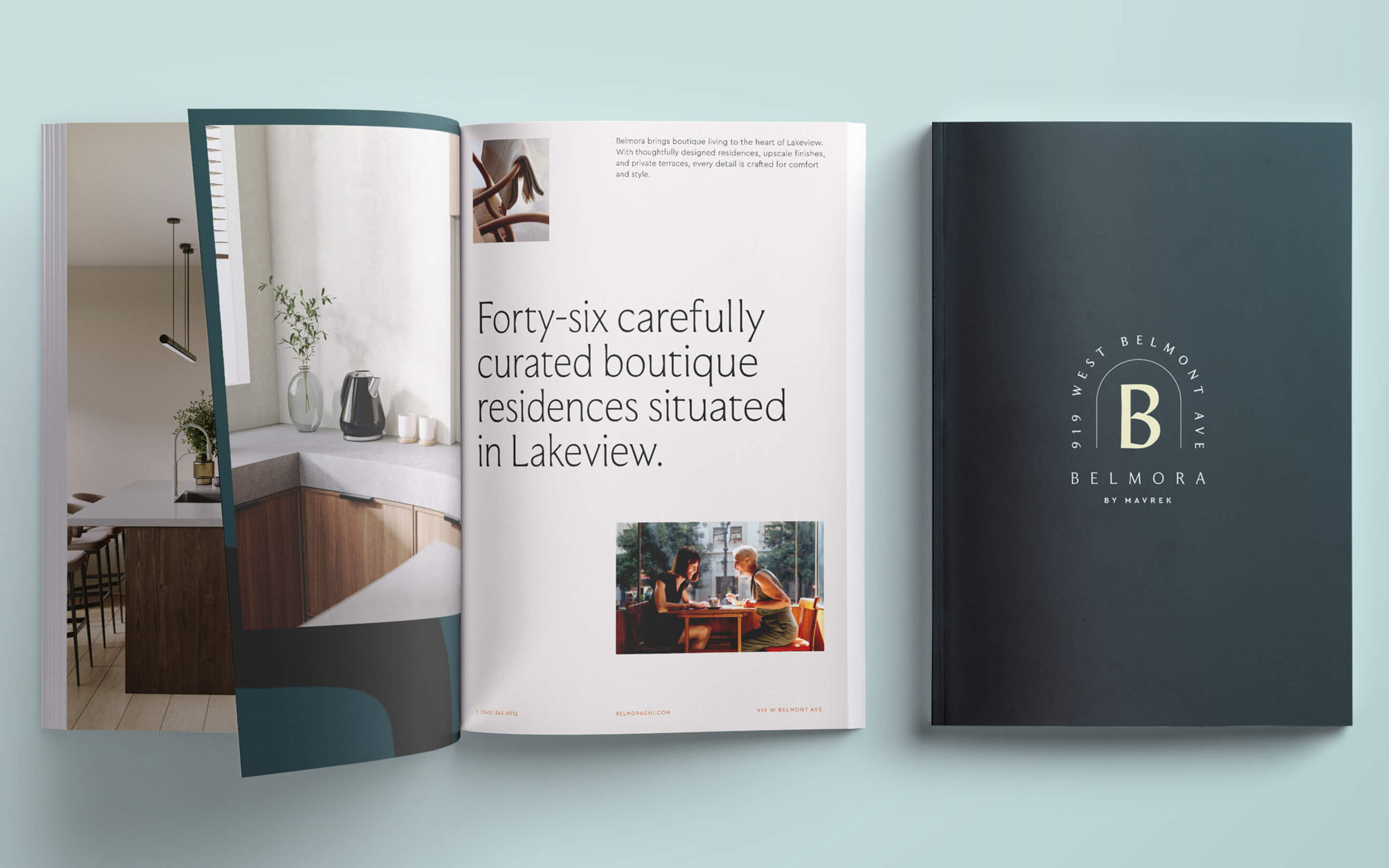 Book design for Belmora, a luxury residential development in Chicago
